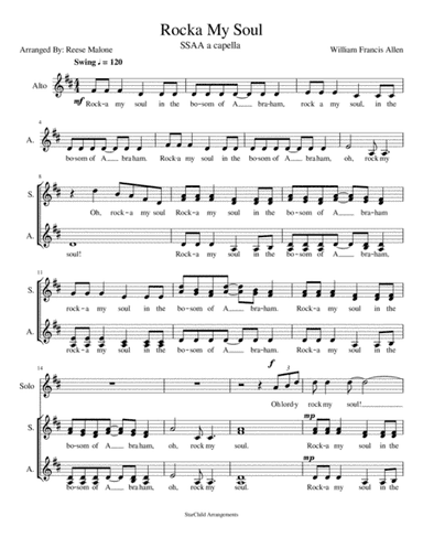 Rock a My Soul (arr. Reese Malone)