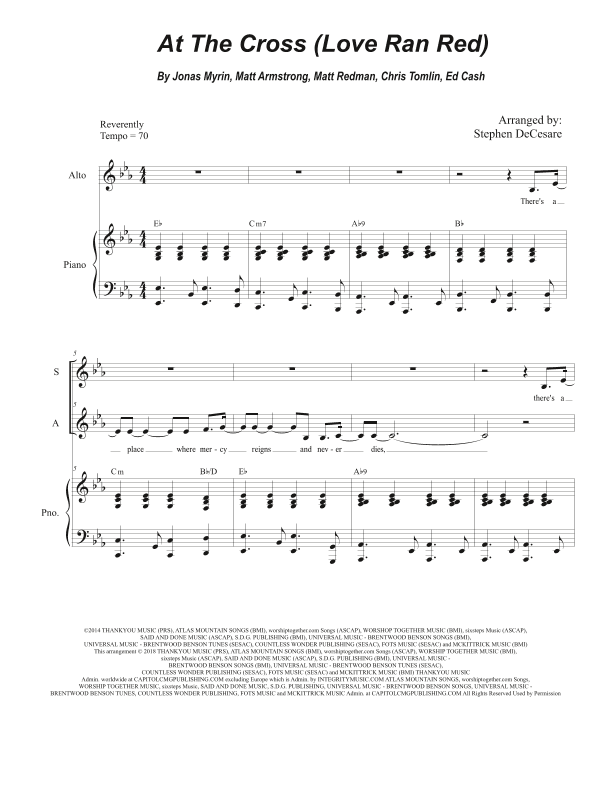 At The Cross (love Ran Red) (arr. Stephen DeCesare)