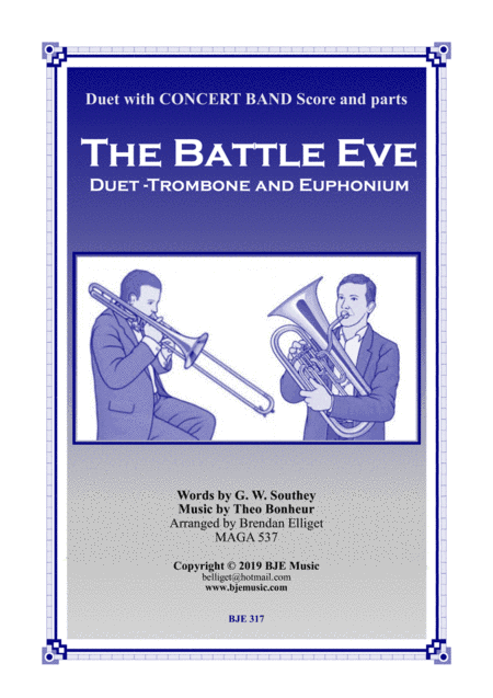 The Battle Eve Duet - Trombone and Euphonium with Concert Band Accompaniment Score and Parts PDF (arr. Brendan Elliget MAGA 537)