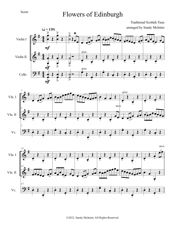 Flowers of Edinburgh (arr. Sandy McIntire)