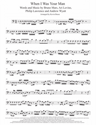 When I Was Your Man (arr. Kevin Busse)