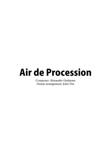 Air de Procession (arr. John Trie)