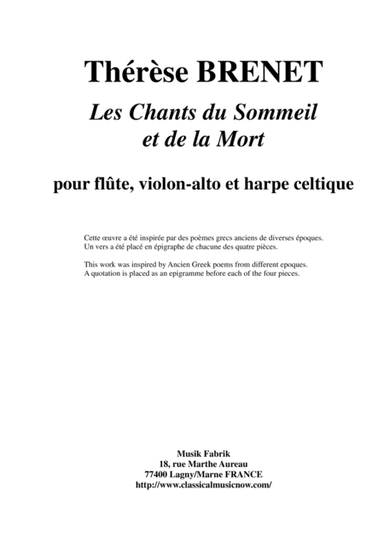 Thérèse Brenet - Chants du Sommeil et de la Mort