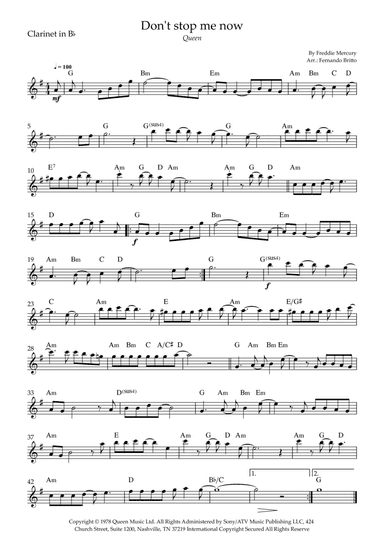 Don't Stop Me Now (arr. Fernando Britto)