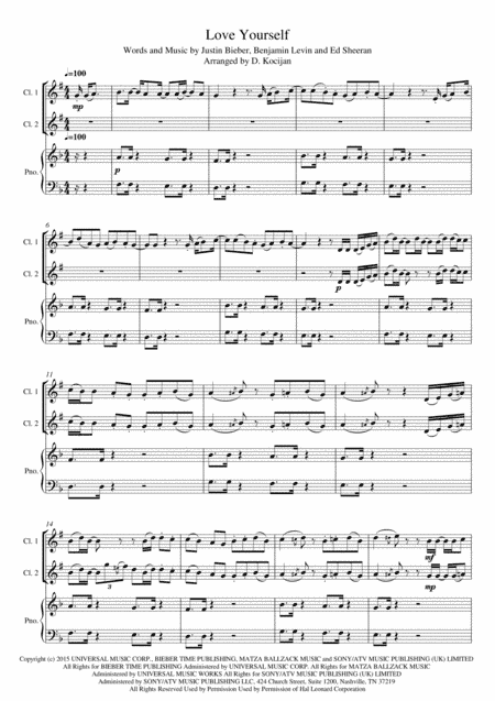 Love Yourself (arr. David Kocijan)