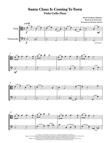 Santa Claus Is Comin' To Town (arr. Abraham Maduro)