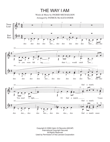 The Way I Am (arr. Patrick McAlexander)
