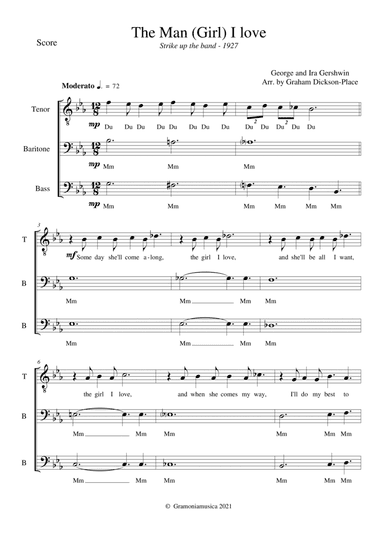 The Man I Love - G & I Gershwin Arr. by Graham Dickson-Place - TBB a capella (arr. Arr. by Graham Dickson-Place TBB a capella)