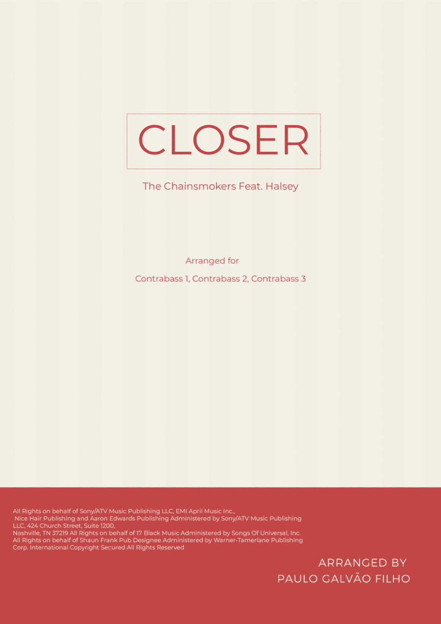 Closer (arr. Paulo Galvao Filho)