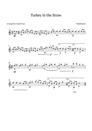 Turkey in the Straw (arr. André Nusa)