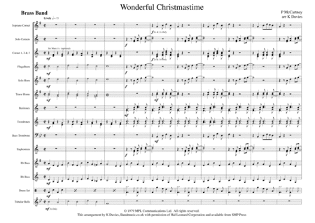 Wonderful Christmastime (arr. K Davies)