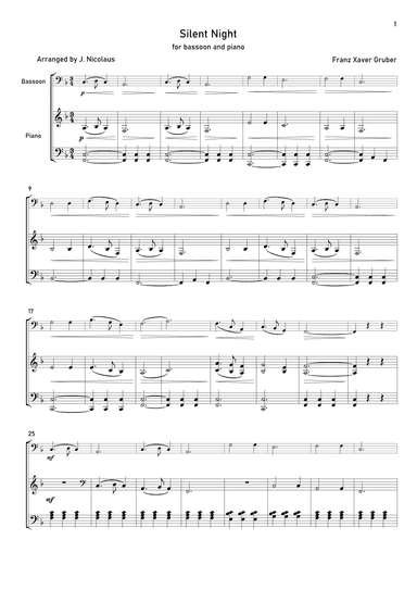 Silent Night (arr. John Nicolaus)