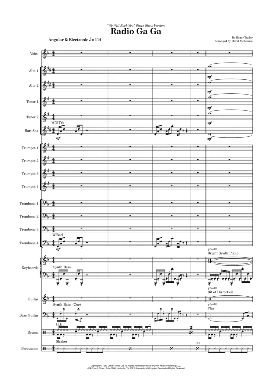 Radio Ga Ga (arr. Daryl McKenzie)
