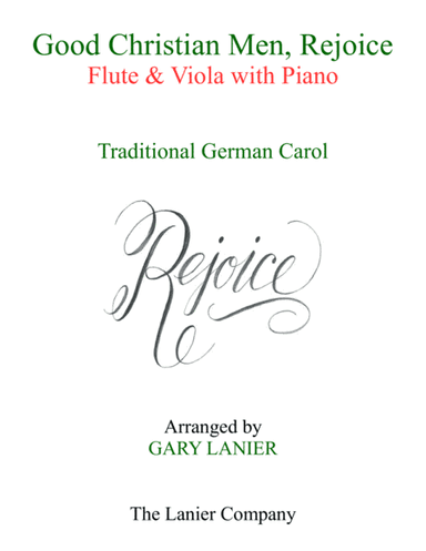 GOOD CHRISTIAN MEN, REJOICE (Flute, Viola with Piano & Score/Part) (arr. Gary Lanier)