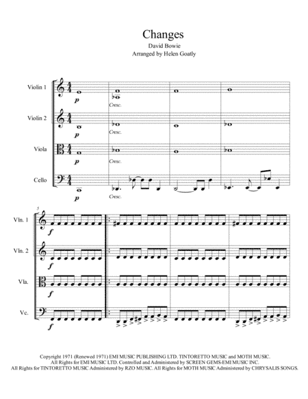 Changes (arr. Helen Goatly)