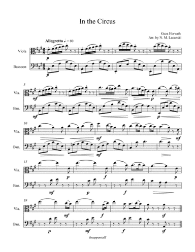 In the Circus (arr. Nick Lacanski)