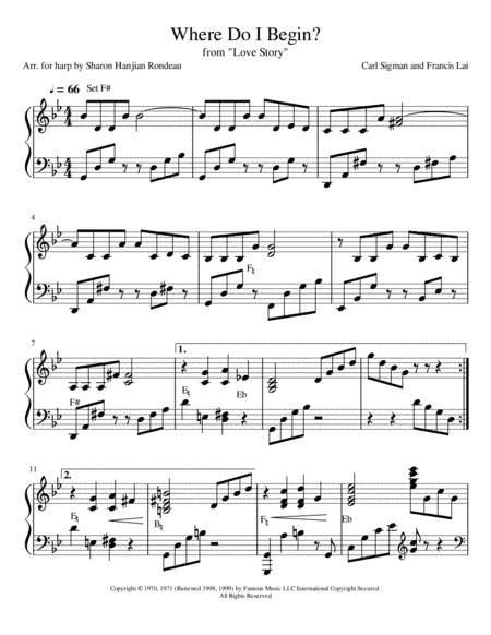 Love Story (arr. Sharon Hanjian Rondeau)
