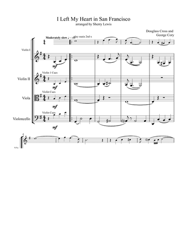 I Left My Heart In San Francisco (arr. Sherry Lewis)