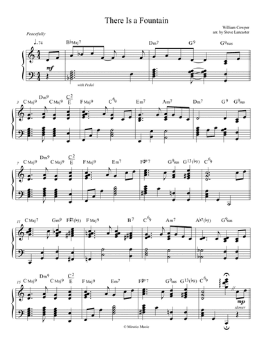 There Is a Fountain - peaceful arr. for solo piano (arr. Steve Lancaster)