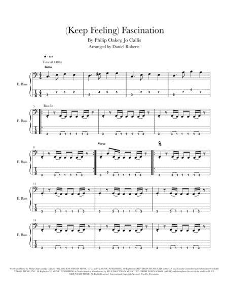 (keep Feeling) Fascination (arr. Daniel Roberts)