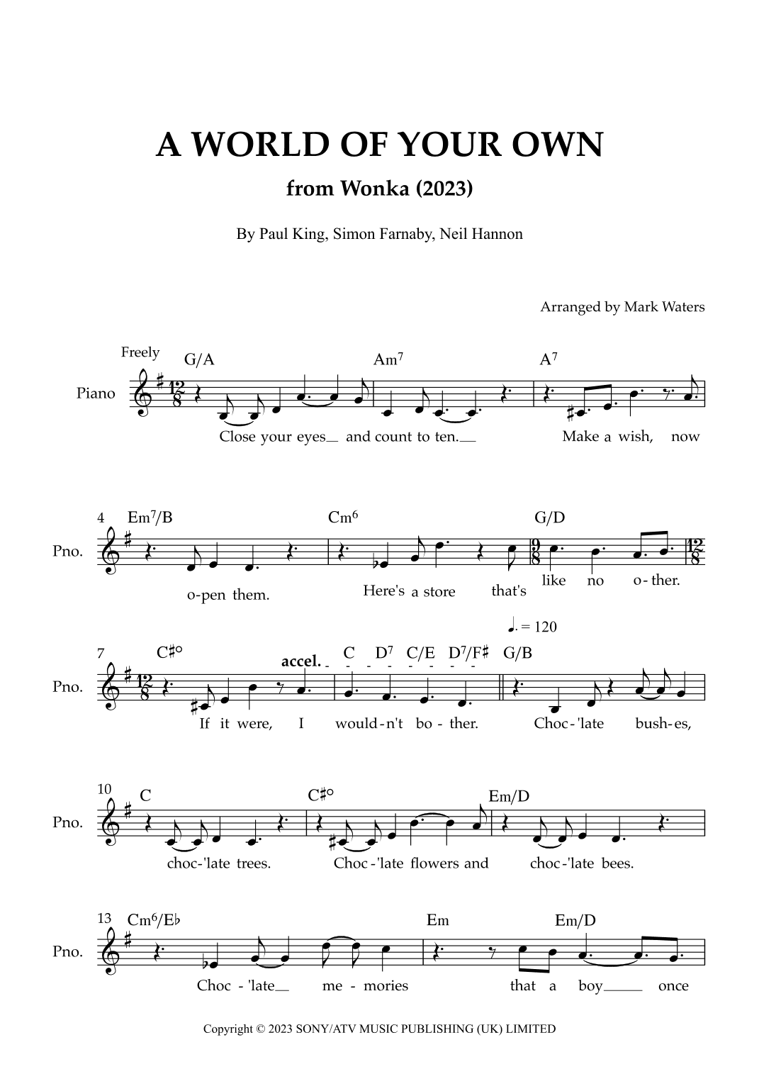 A World Of Your Own (arr. Mark Waters)