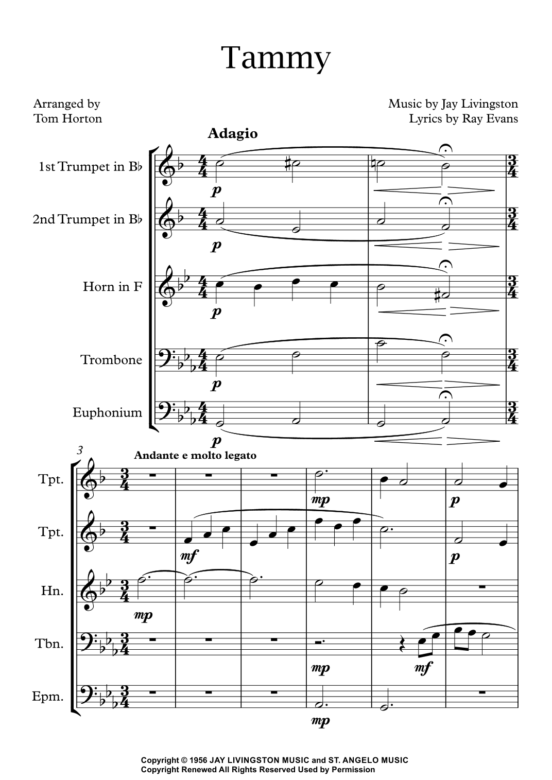 Tammy (arr. Tom Horton)
