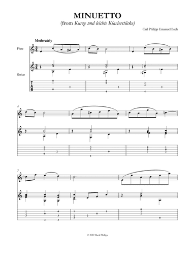 Minuetto (from Kurze und leichte Klavierstücke) (arr. Mark Phillips)