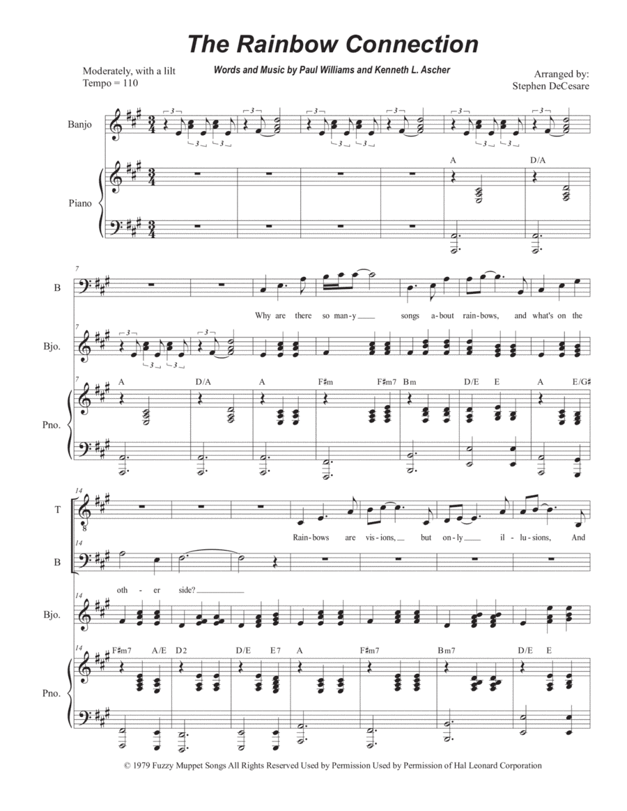 The Rainbow Connection (arr. Stephen DeCesare)
