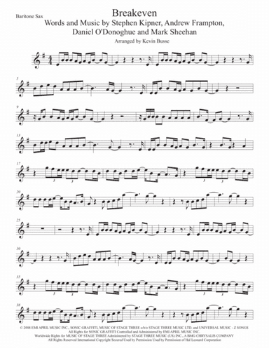 Breakeven (arr. Kevin Busse)