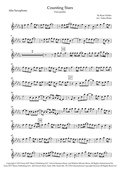 Counting Stars (arr. Fabio Britto)