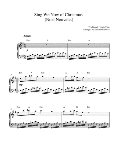 Sing We Now of Christmas (Noel Nouvelet) (arr. Kaiserin Rebecca)