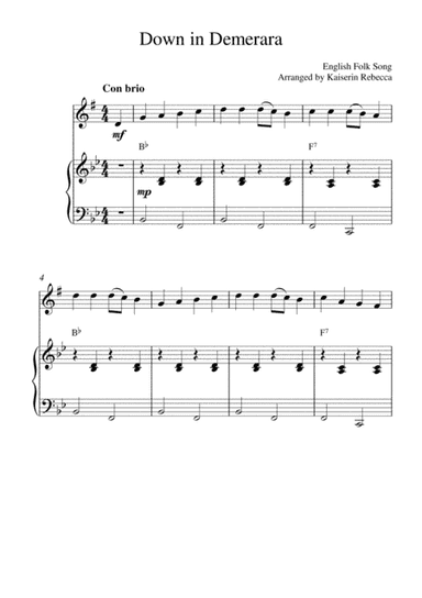 Down in Demerara (arr. Kaiserin Rebecca)