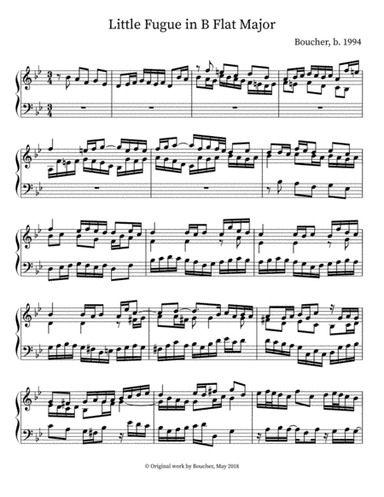 'Little' Prelude and Fugue in B Flat: II. Fugue