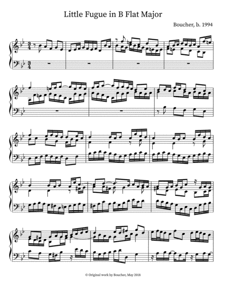 'Little' Prelude and Fugue in B Flat: II. Fugue