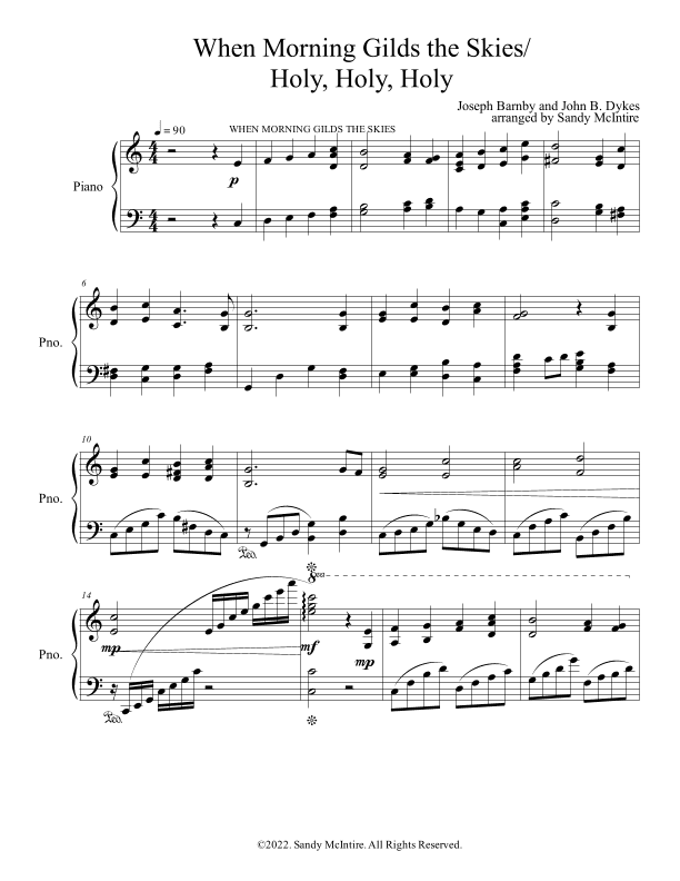 When Morning Gilds the Skies/Holy, Holy, Holy (arr. Sandy McIntire)