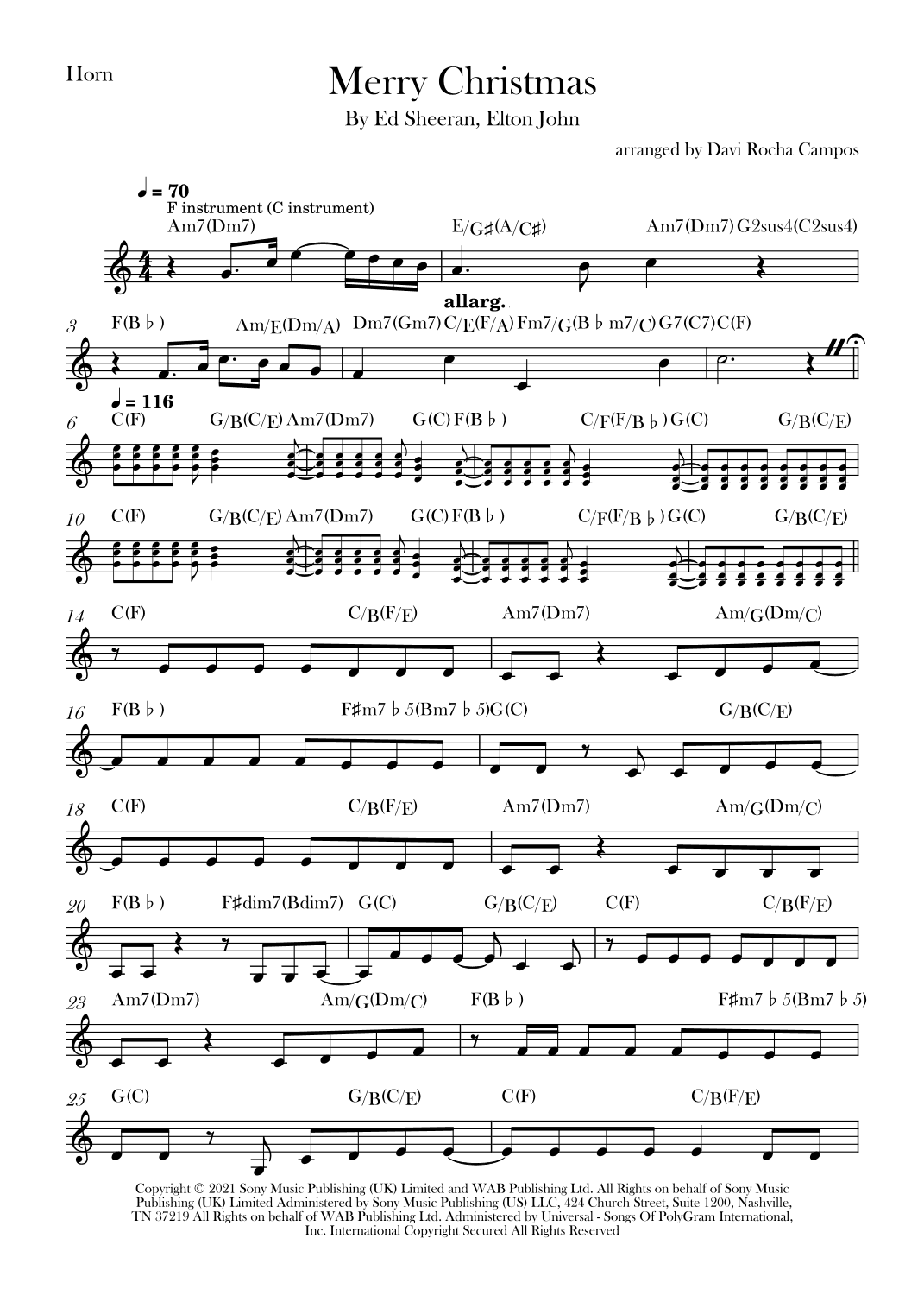Merry Christmas (arr. Davi Rocha Campos)