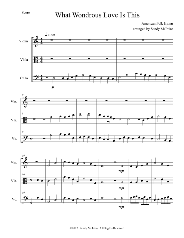 What Wondrous Love Is This (arr. Sandy McIntire)