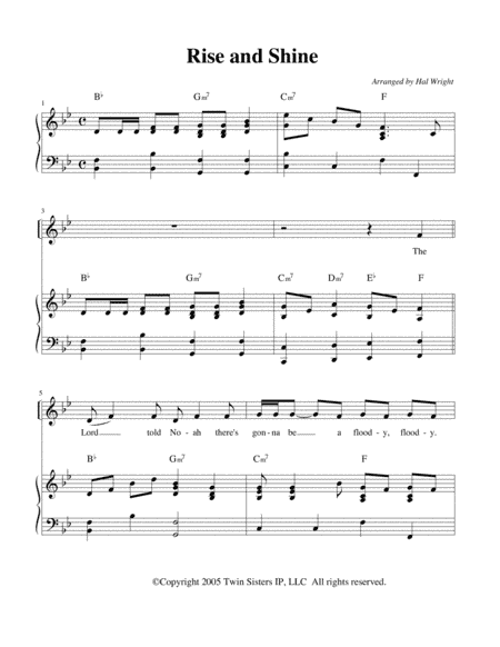 Rise And Shine (arr. Hal Wright)