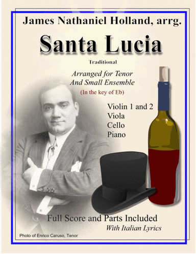 Santa Lucia for Tenor and Small Ensemble Eb (arr. James Nathaniel Holland)