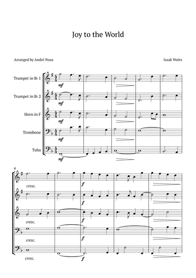 Joy to the World (arr. André Nusa)