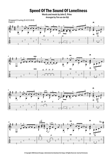 Speed Of The Sound Of Loneliness (arr. Tim van der Bijl)