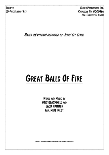 Great Balls Of Fire (arr. Mike West)