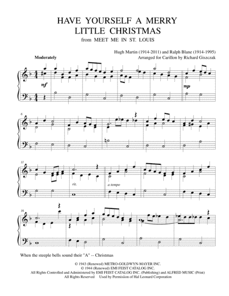 Have Yourself A Merry Little Christmas  from MEET ME IN ST. LOUIS (arr. Richard Giszczak)