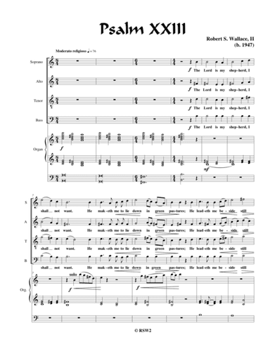 Psalm XXIII