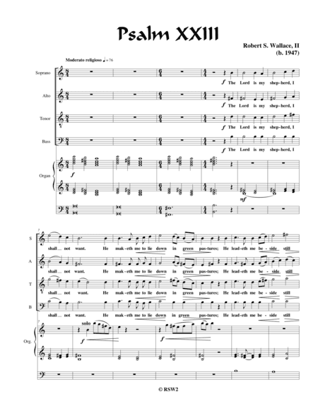 Psalm XXIII