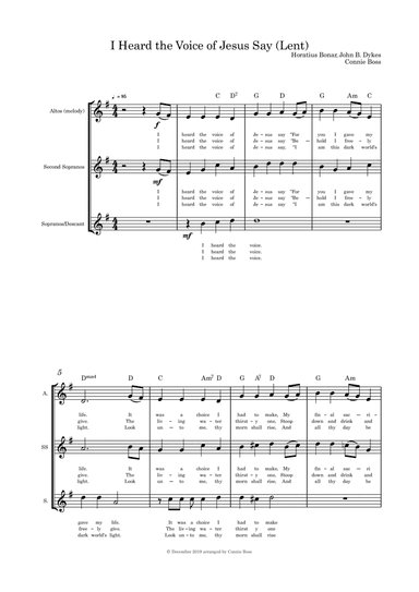 I Heard the Voice of Jesus Say (Lent) Women's trio A Cappella (arr. Connie Boss)