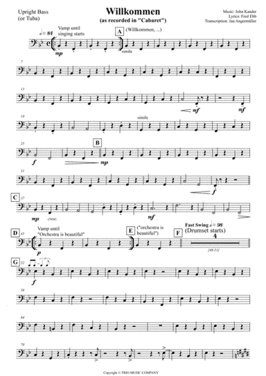 Willkommen (arr. Jan Angermüller)