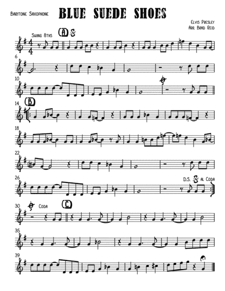 Blue Suede Shoes (arr. Brad Reid)