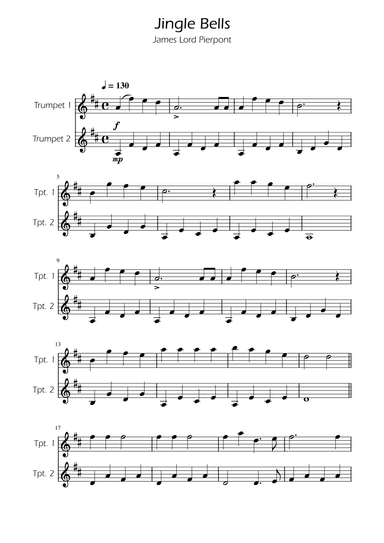 Jingle Bells - Trumpet Duet (arr. Ygor Nunes)