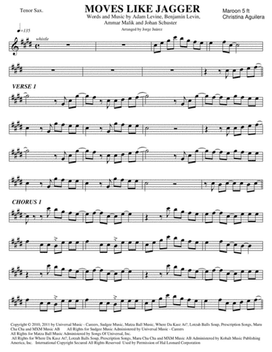 Moves Like Jagger (arr. Jorge Juárez)